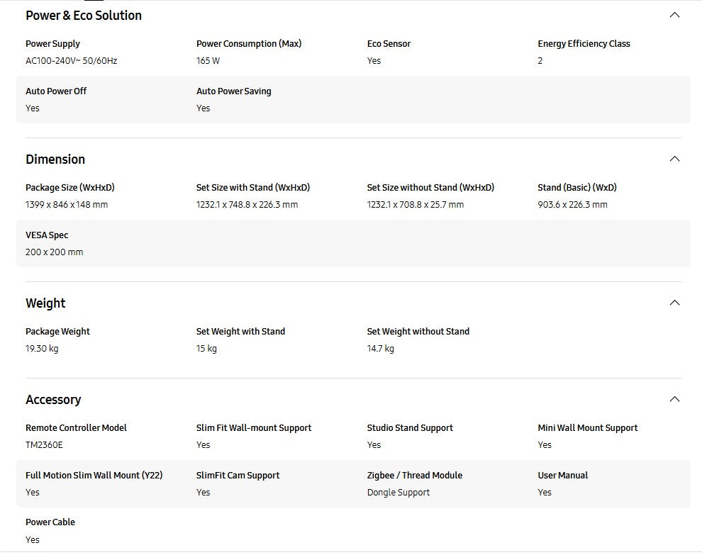 Samsung 55" Crystal UHD 4K DU8000 UA55DU8000KXXM Smart Tv Television