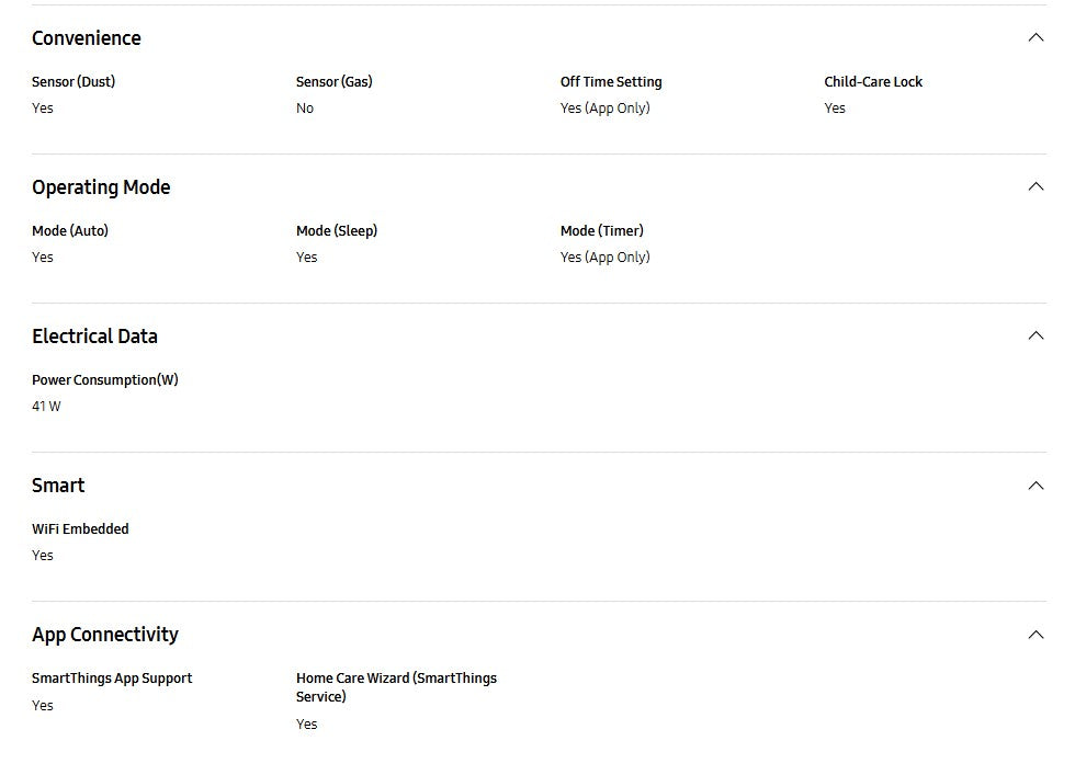 Samsung Smart Air Purifier 40m² AX32BG3100GBME with SmartThings (Clay Beige)