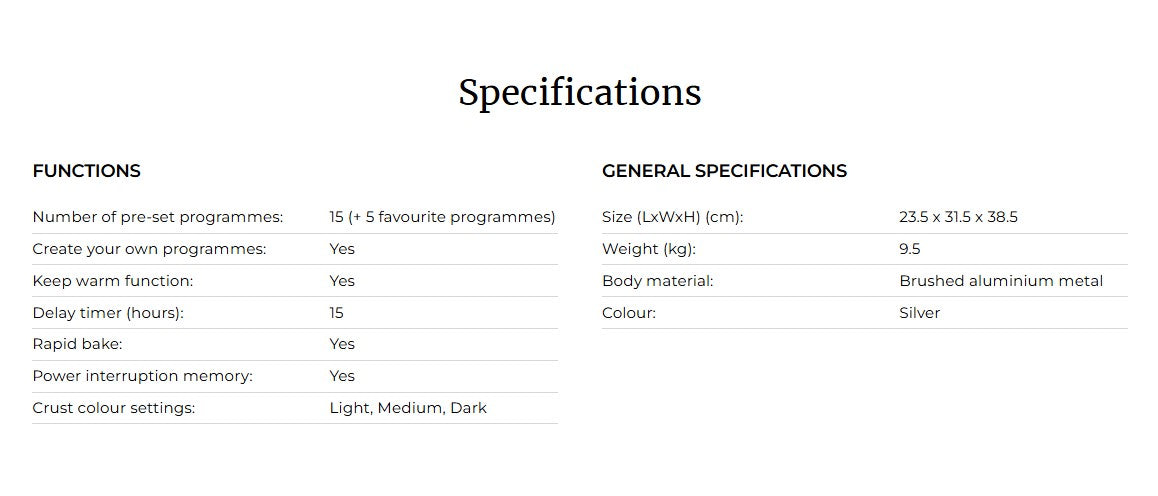 Kenwood Bread Maker BM450 Silver