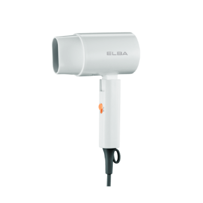 Elba Hair Dryer EHD-S1228TR(WH) - Foldable Handle 2-speeds Control 2 Heat Settings - White (1200W) EHDS1228TRWH