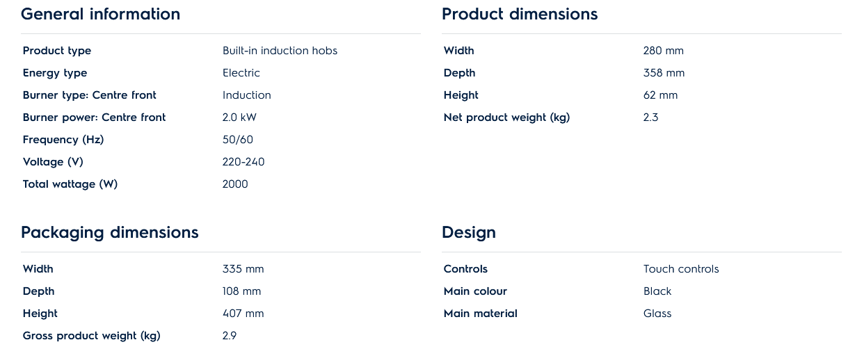 Electrolux ETD29PKB 28cm Ultimate Taste 500 tabletop induction cooker