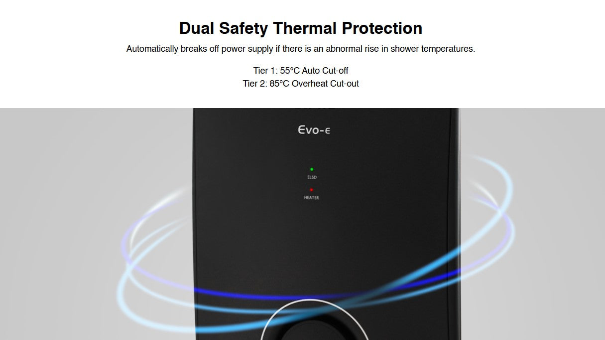 Alpha Water Heater No Pump Evo-e Rainshower /Evoe (Ivory White)