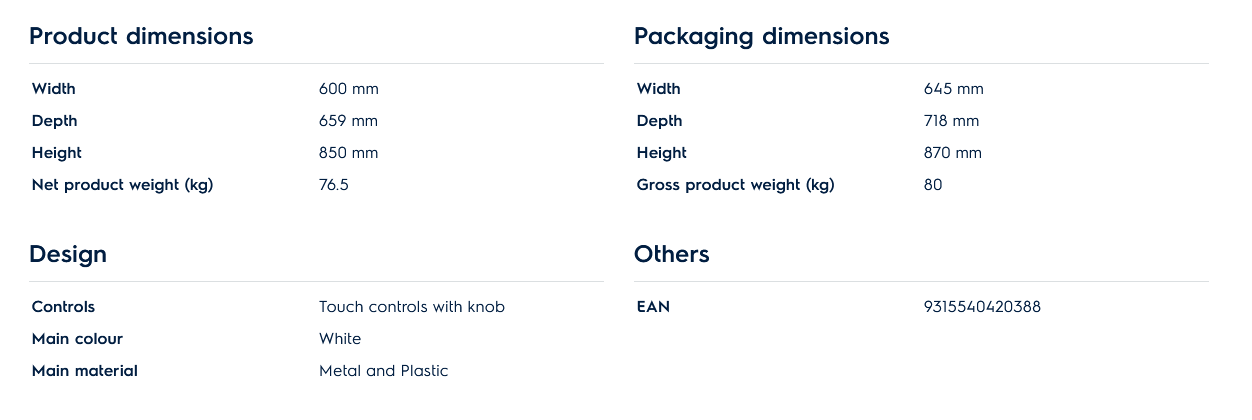 Electrolux EWF1143R7WC 11kg Washer UltimateCare 700 Front Load Washing Machine