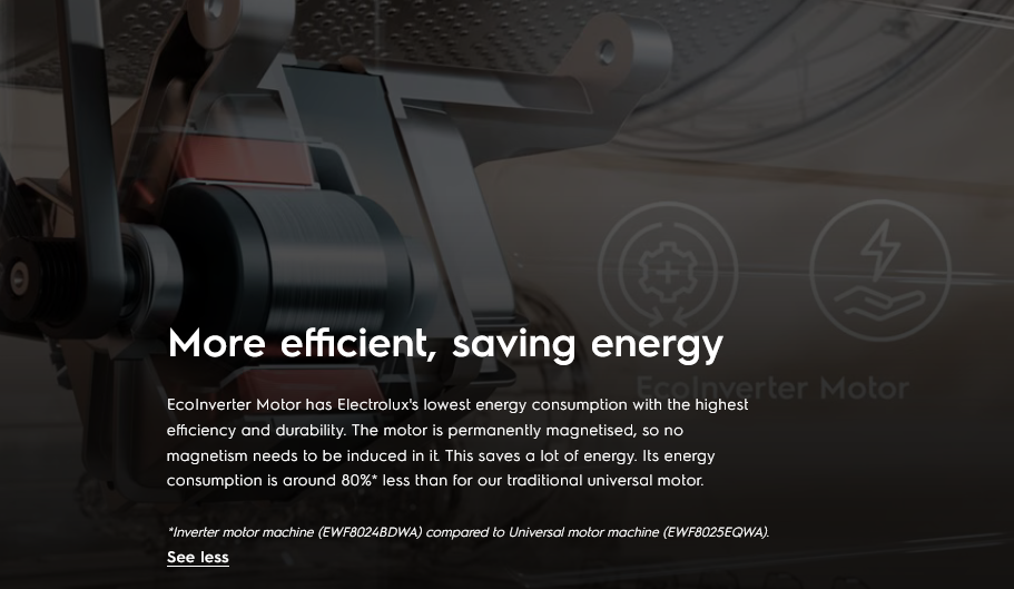 Electrolux EWW8024P3WC 8/5kg UltimateCare 300 Washer Dryer