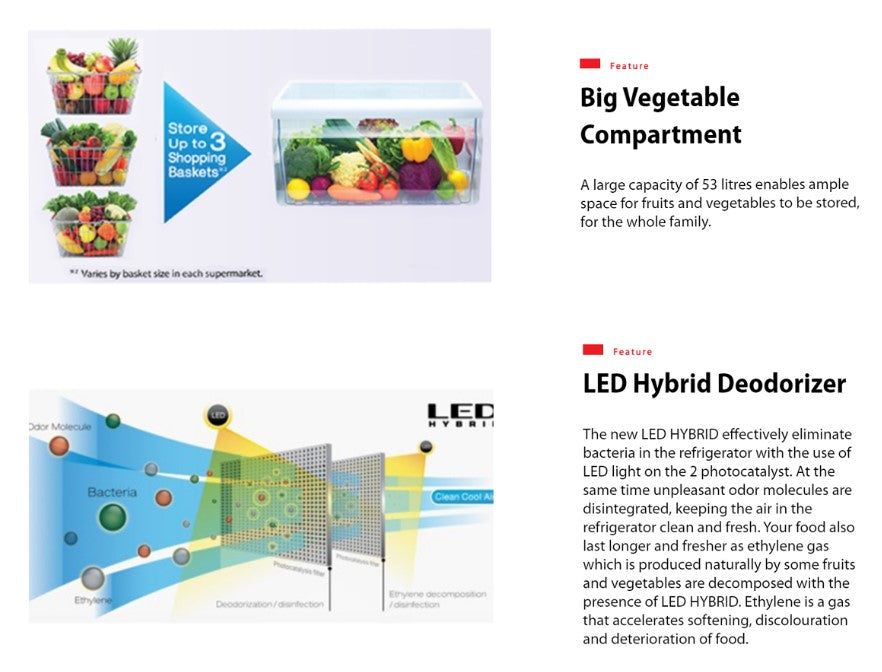 Toshiba 550L 2 Door Inverter GR-HG55MDZ(XK) (Glass Black) Refrigerator GRHG55MDZXK