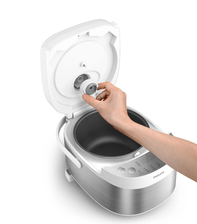 Philips 0.85L HD3170 Mini Rice Cooker 3000 Series HD3170/62 (White and stainless steel )