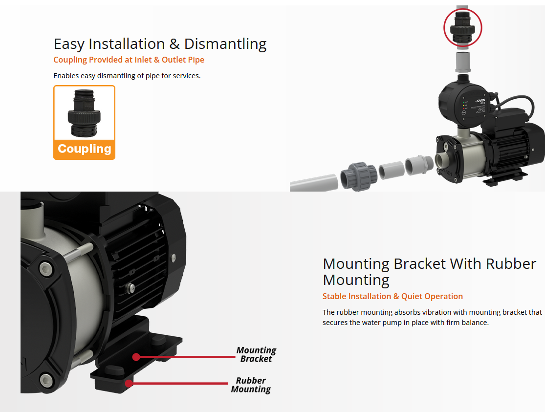 Joven Water Pump 0.75hp Automatic Domestic JHP340/JHP3-40