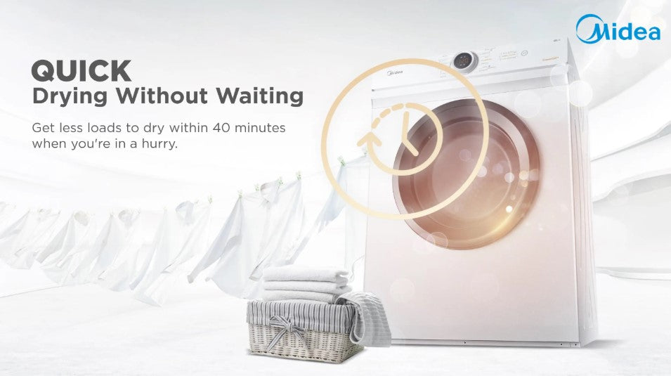 Midea 7KG Vented Dryer MD-100A70 Non-Inverter MD100A70 (Titanium Gray)