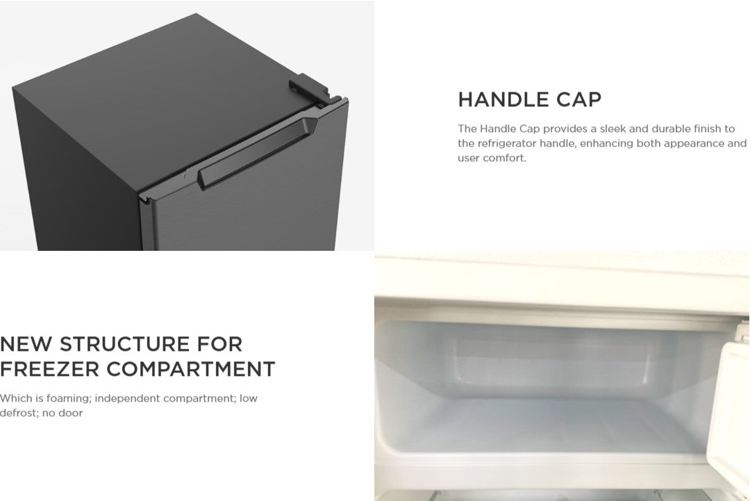 Midea 163L Jazz Black Single Door Refrigerator MDRD229FGD28-MY / MDRD229FGD28MY