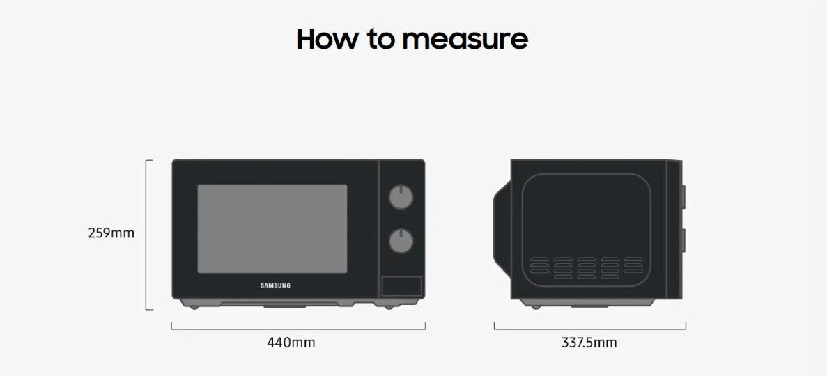 Samsung 20L Microwave Oven MS20A3010AL/SM / MS20A3010ALSM Glass Door