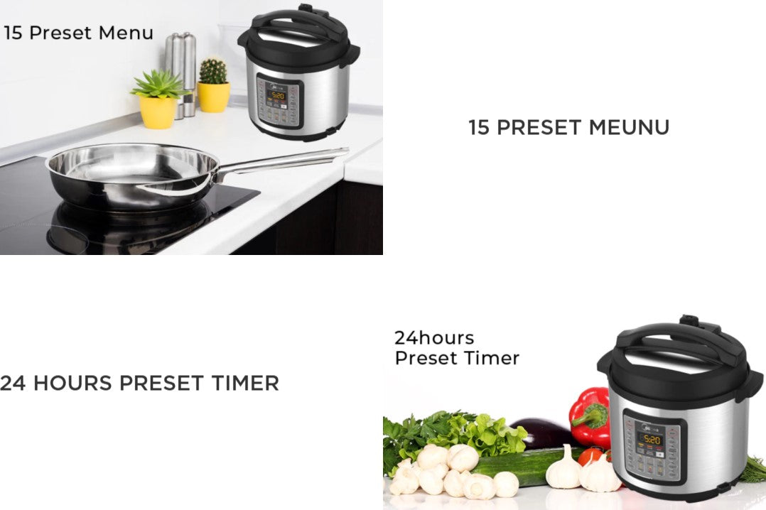 Midea 5.7L Pressure Cooker With Dual Inner Pots MY-D6007SS2 / MYD6007SS2 1000W