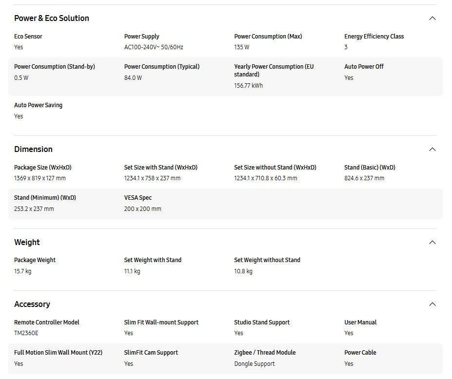 SAMSUNG 55" QLED Q7F 4K Vision AI Smart TV QA55Q7FAAKXXM Television