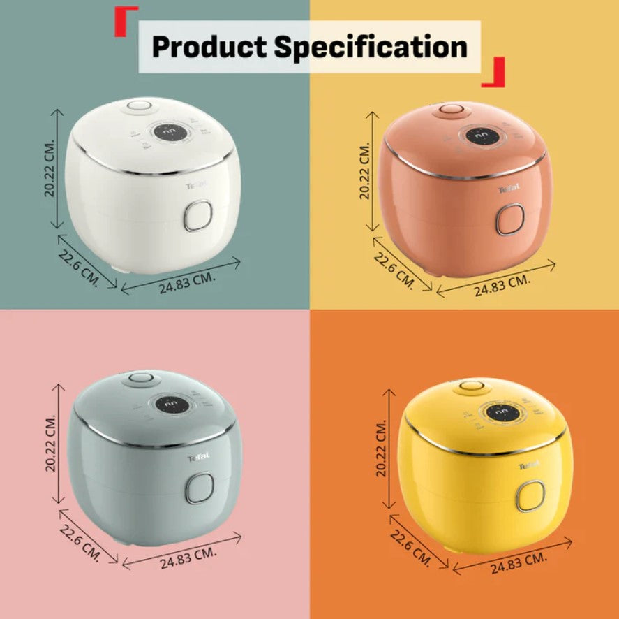 Tefal POP Rice Cooker Eucalyptus 0.7L (4 Cups) RK5354 Grey
