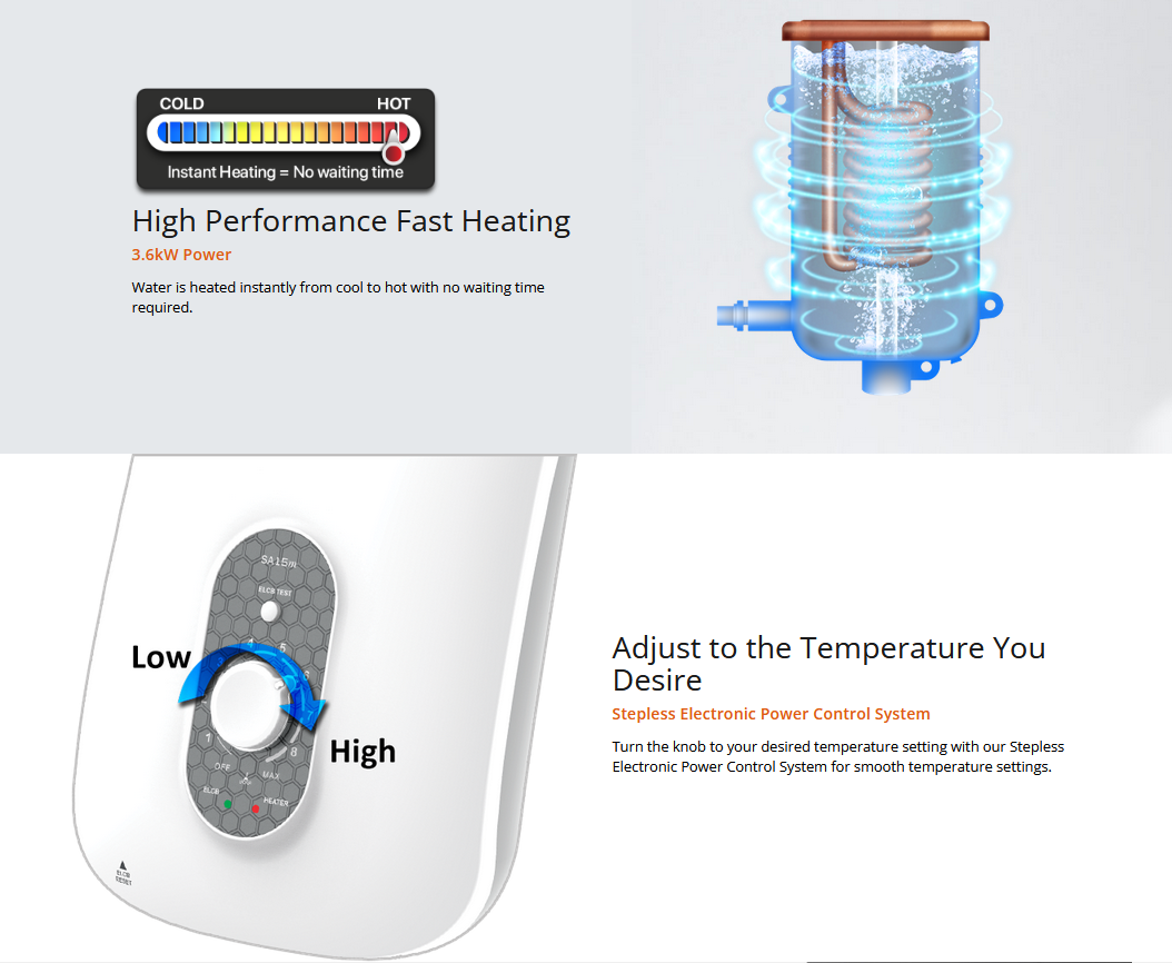 JOVEN WATER HEATER (GOLD) SA15M