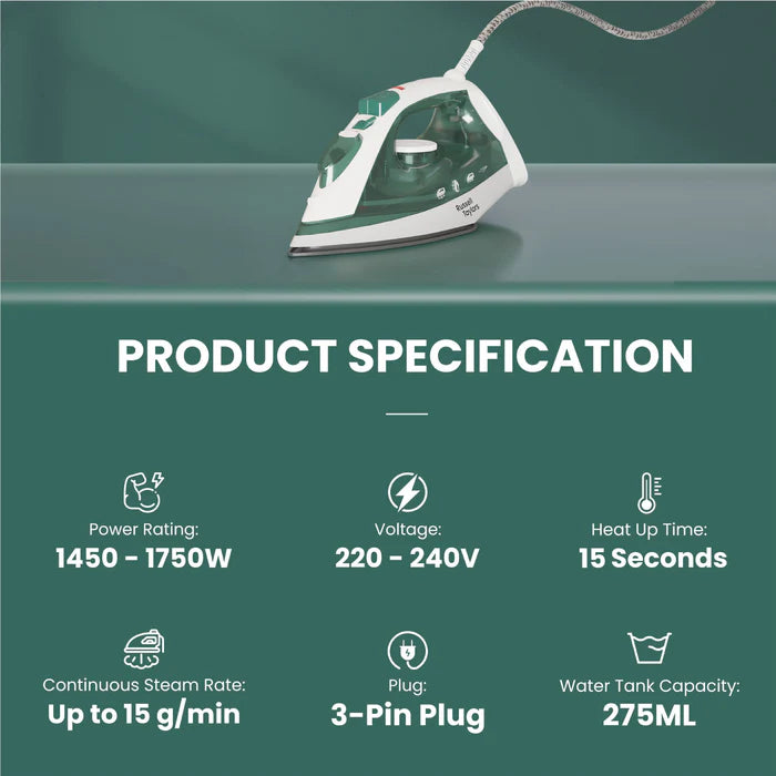 Russell Taylors Steam Iron with Non-Stick Soleplate SI-10/SI10
