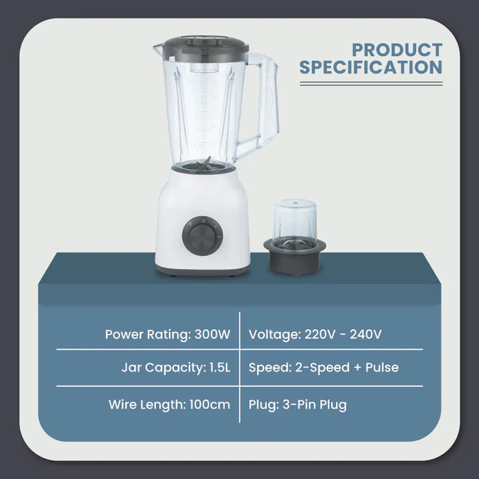 Russell Taylors Power Blender with Dry Mill (1.5L) TB2