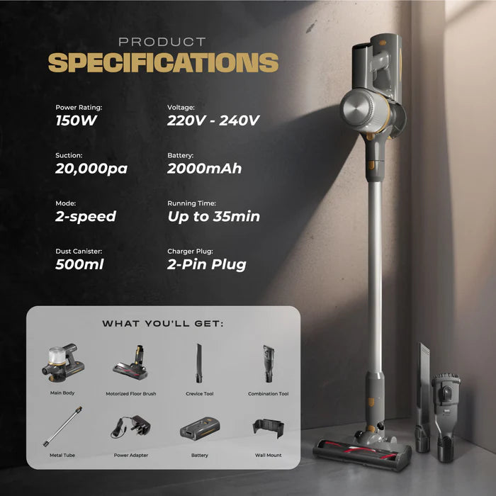 Russell Taylors Dynamic Cordless Vacuum Cleaner V2