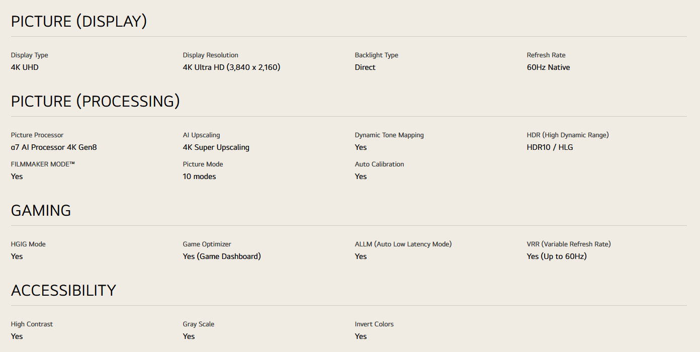 LG 43UA7350PSB 43 Inch LG 4K UHD AI TV UA73 HDR10 (2025)