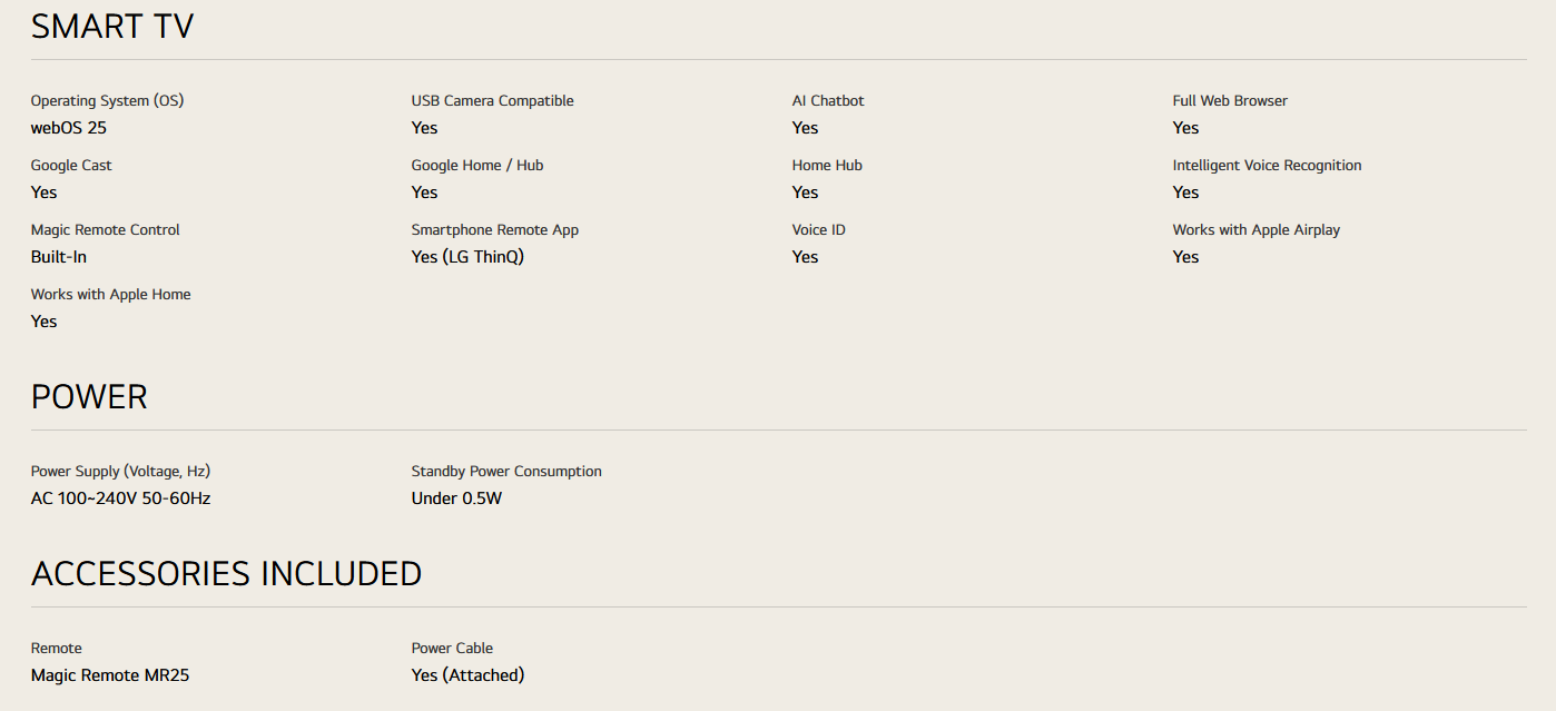 LG 43UA7350PSB 43 Inch LG 4K UHD AI TV UA73 HDR10 (2025)