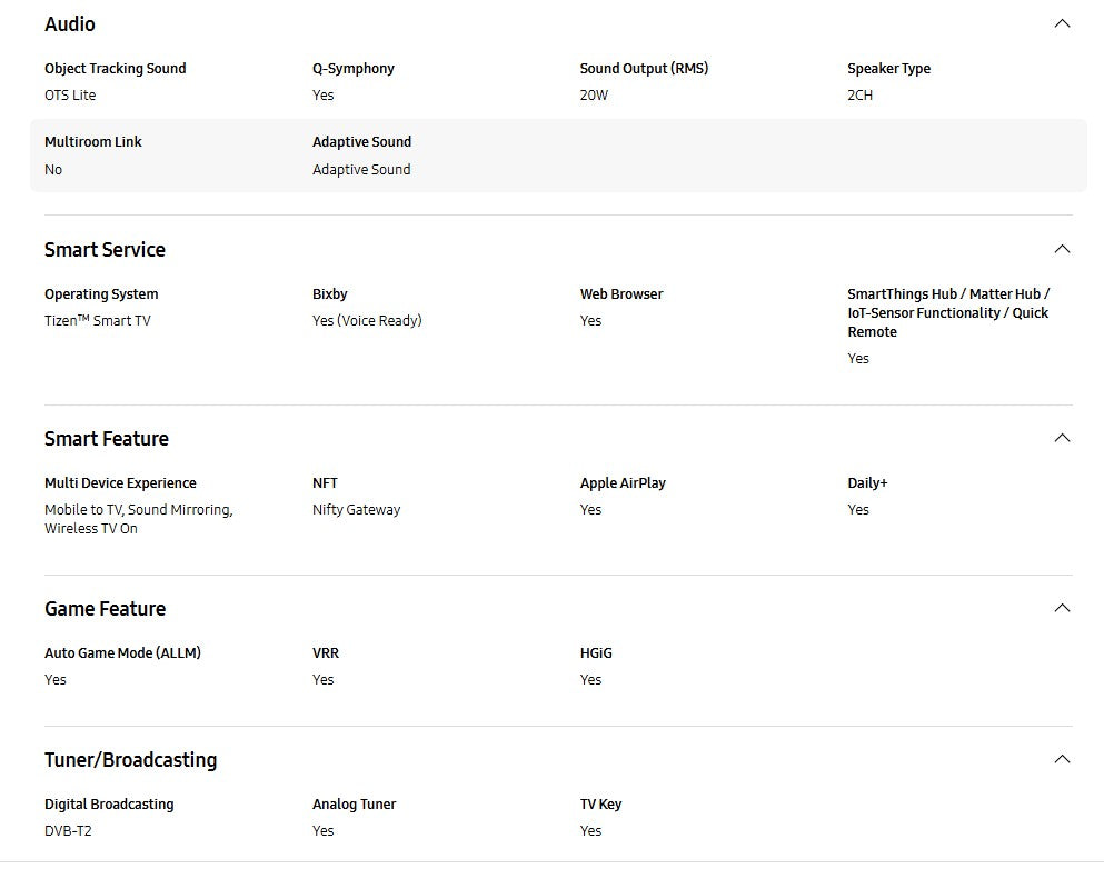 Samsung 50" Crystal UHD DU7000 UA50DU7000KXXM 4K Smart TV Television