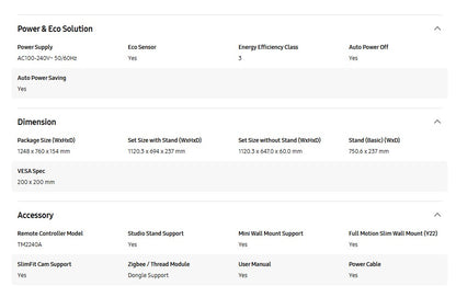 Samsung 50" Crystal UHD DU7000 UA50DU7000KXXM 4K Smart TV Television