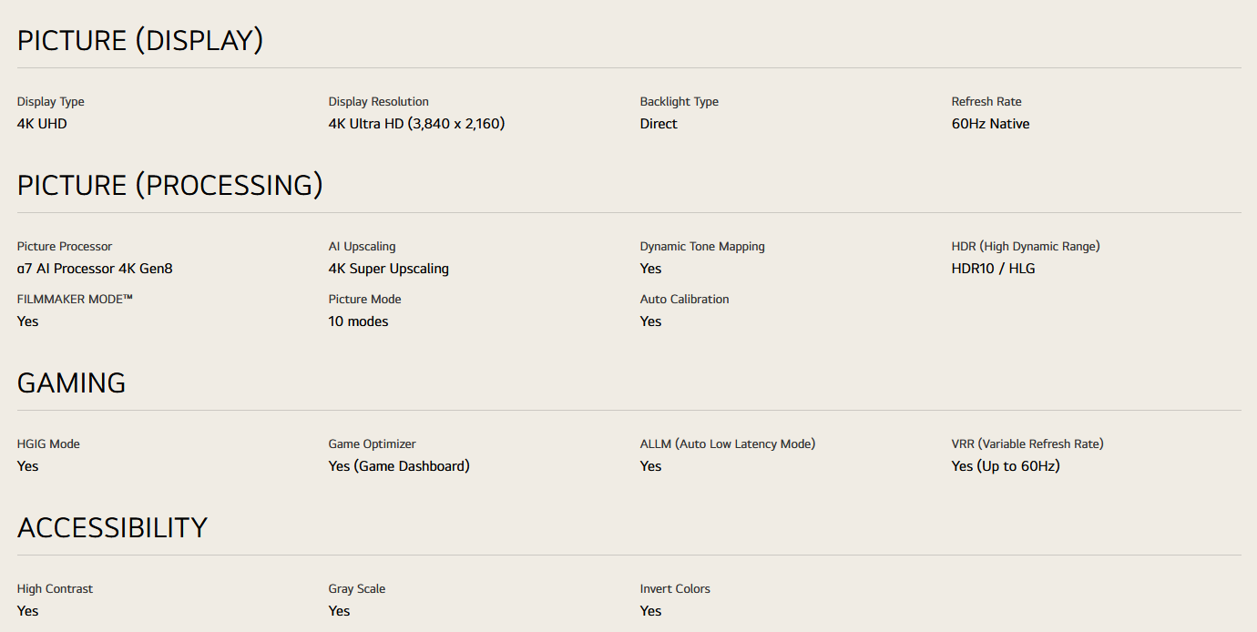 LG 50UA7350PSB 50 Inch LG 4K UHD AI TV UA73 HDR10 (2025)