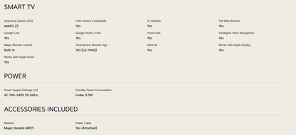 LG 50UA7350PSB 50 Inch LG 4K UHD AI TV UA73 HDR10 (2025)