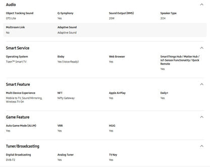 Samsung 55" Crystal UHD DU7000 UA55DU7000KXXM 4K Smart TV Television