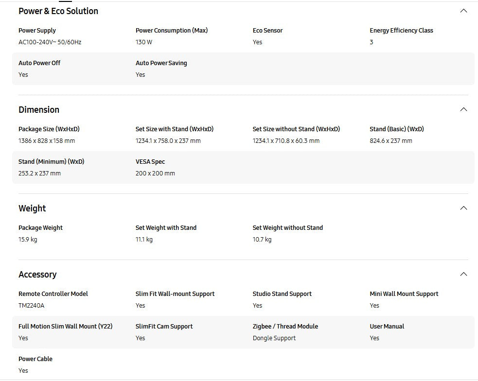 Samsung 55" Crystal UHD DU7000 UA55DU7000KXXM 4K Smart TV Television