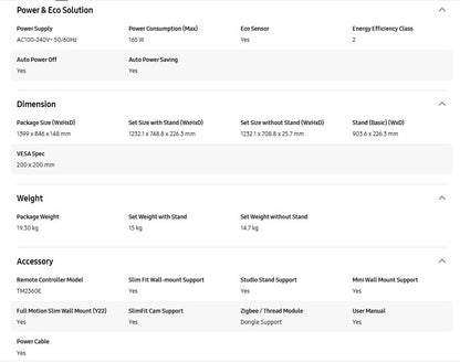 Samsung 55" Crystal UHD 4K DU8000 UA55DU8000KXXM Smart Tv Television