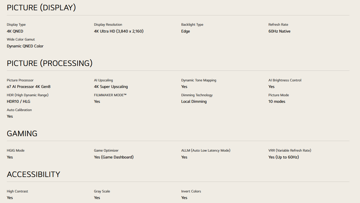 LG 55QNED80ASA 55 Inch LG QNED AI QNED80 4k Smart TV 2025