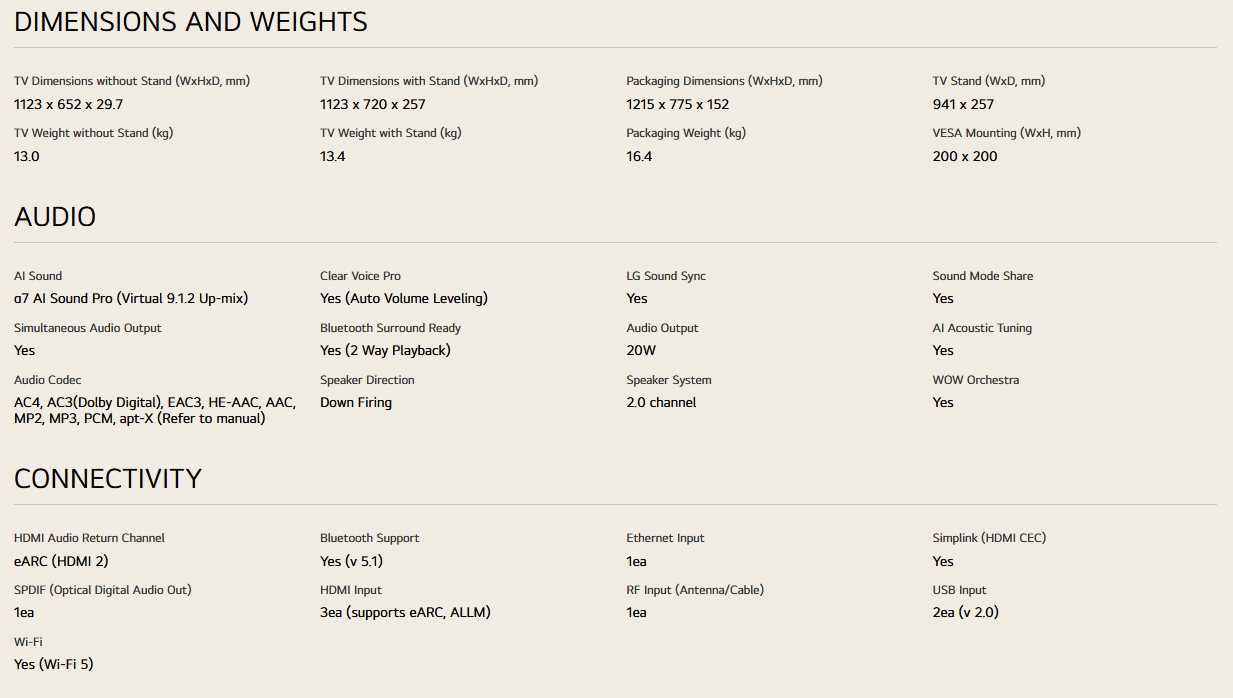 LG 55QNED80ASA 55 Inch LG QNED AI QNED80 4k Smart TV 2025