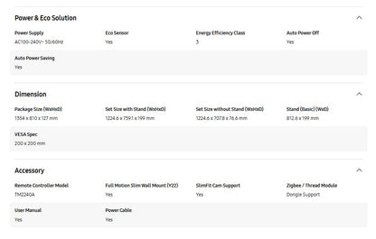 SAMSUNG 55" UA55U8000FKXXM UHD U8000F 4K Smart TV (2025) Television