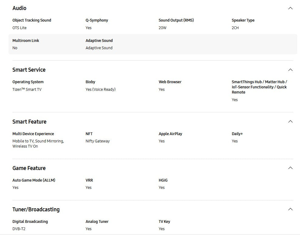 Samsung 65" Crystal UHD DU7000 UA65DU7000KXXM 4K Smart TV Television