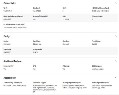 Samsung 65" Crystal UHD DU7000 UA65DU7000KXXM 4K Smart TV Television