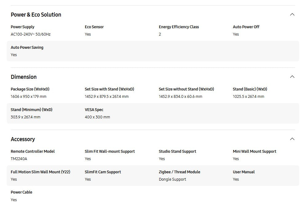 Samsung 65" Crystal UHD DU7000 UA65DU7000KXXM 4K Smart TV Television