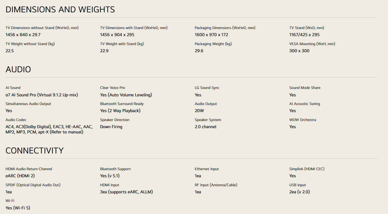 LG 65QNED80ASA 65 Inch LG QNED AI QNED80 4k Smart TV 2025