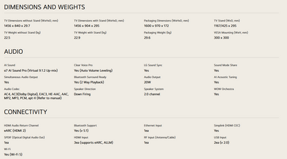 LG 65QNED80ASA 65 Inch LG QNED AI QNED80 4k Smart TV 2025