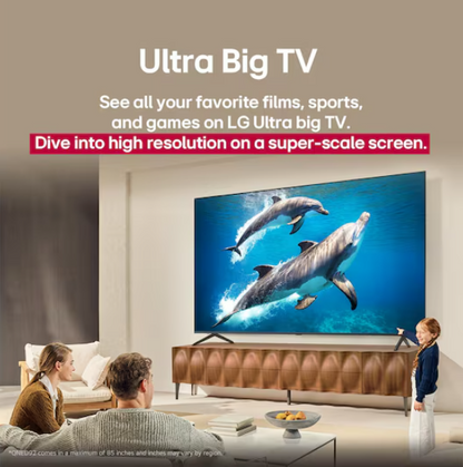 LG 65" QNED 65QNED92ASA evo AI QNED92 4K Smart TV (2025) Television