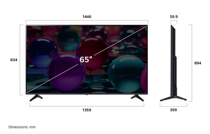 LG 65UA7350PSB 65 Inch LG 4K UHD AI TV UA73 HDR10 (2025)
