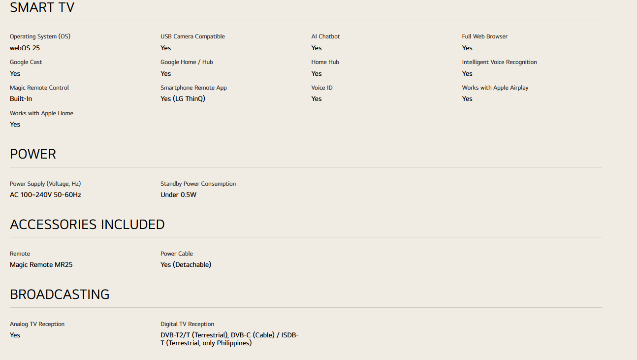 LG 75QNED80ASA 75 Inch LG QNED AI QNED80 4k Smart TV 2025