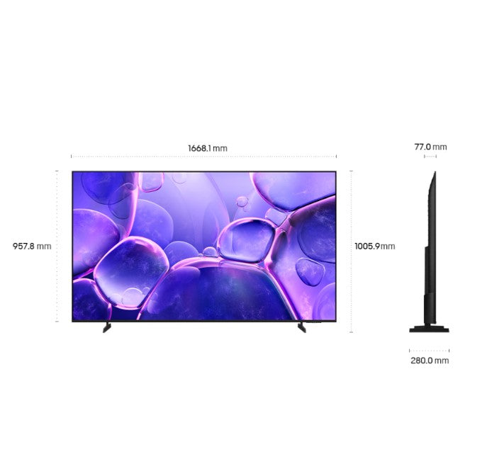 SAMSUNG 75" UA75U8000FKXXM UHD U8000F 4K Smart TV (2025) Television