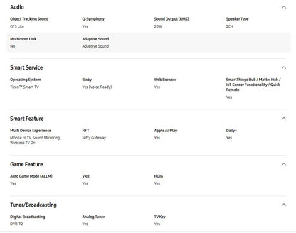 Samsung 85" Crystal UHD DU7000 UA85DU7000KXXM 4K Smart TV Television