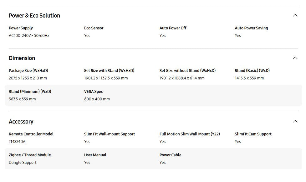 Samsung 85" Crystal UHD DU7000 UA85DU7000KXXM 4K Smart TV Television