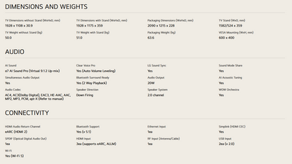 LG 86QNED80ASA 86 Inch LG QNED AI QNED80 4k Smart TV 2025