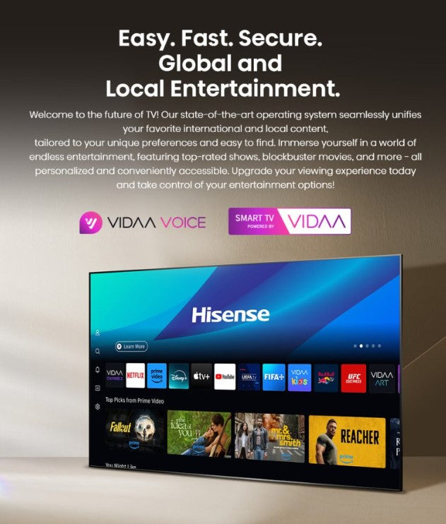 HISENSE 55" 4K UHD Smart TV A7Q Series VIDAA 55A7Q LED