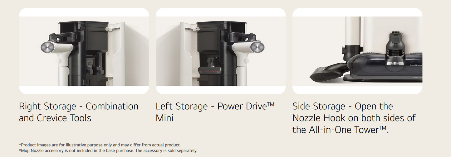 LG  A9T-CORE CordZero™ A9Komp with All-in-One Tower™ (Made in Korea, Calming Beige)