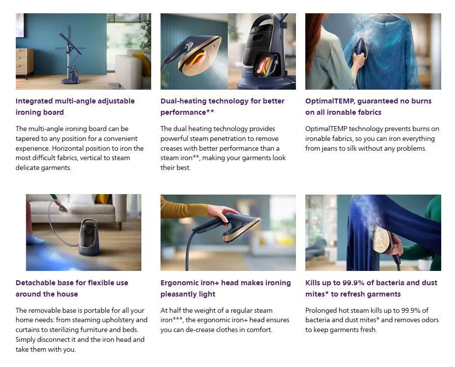 Philips AIS8530/20 Garment Steamer & Iron All-In-One 8500 Series AIS8530 2200W Seterika