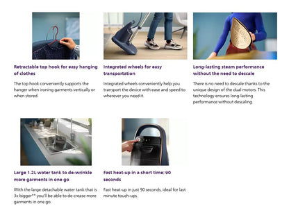 Philips AIS8530/20 Garment Steamer & Iron All-In-One 8500 Series AIS8530 2200W Seterika