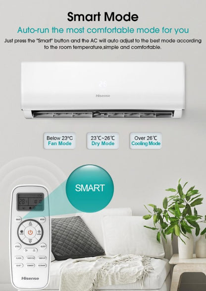 Hisense 1.0HP R32 Standard Air Conditioner AN10DKG1 Aircond Penghawa Dingin